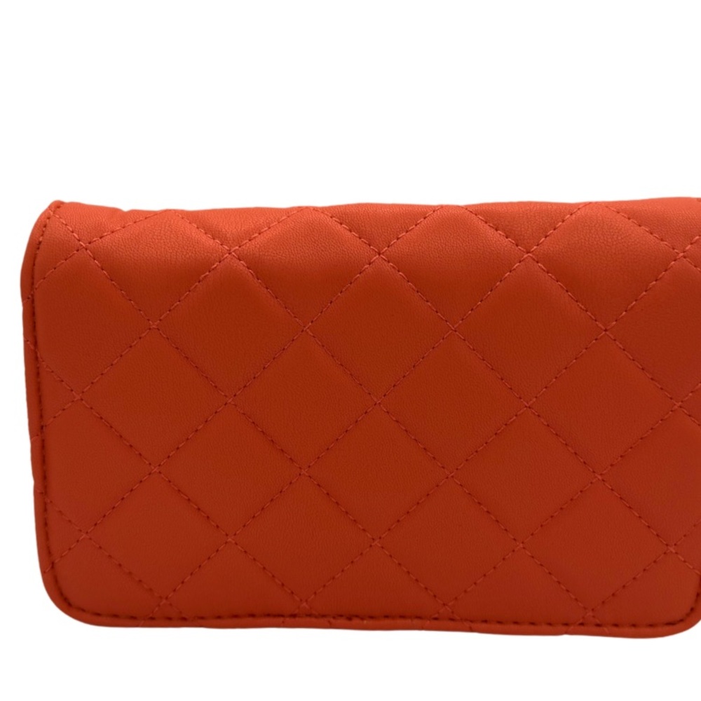 Badgley Mischka Orange Quilted Crossbody Bag - Picture 7 of 7